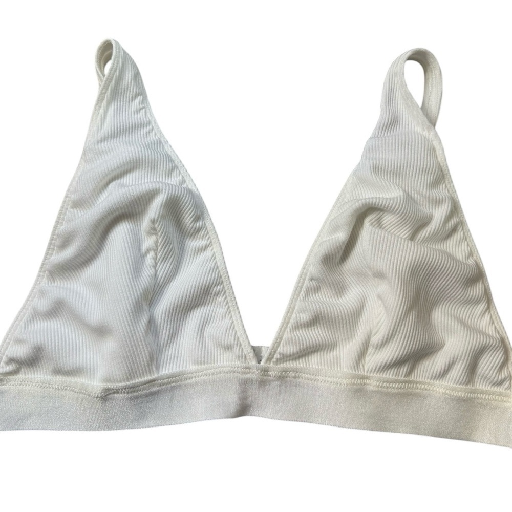 Cider Women’s Triangle Bralette White Size LargeWhite Excellent Condition!